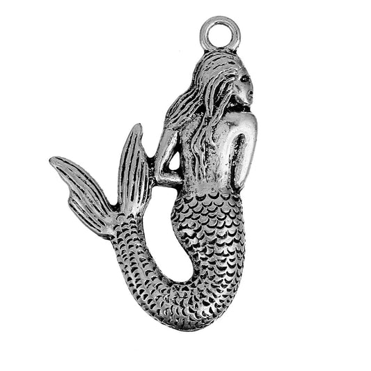 Mermaid Charm | Mermaid Pendant | Mermaid Jewelry | Focal Pendant | Statement Pendant