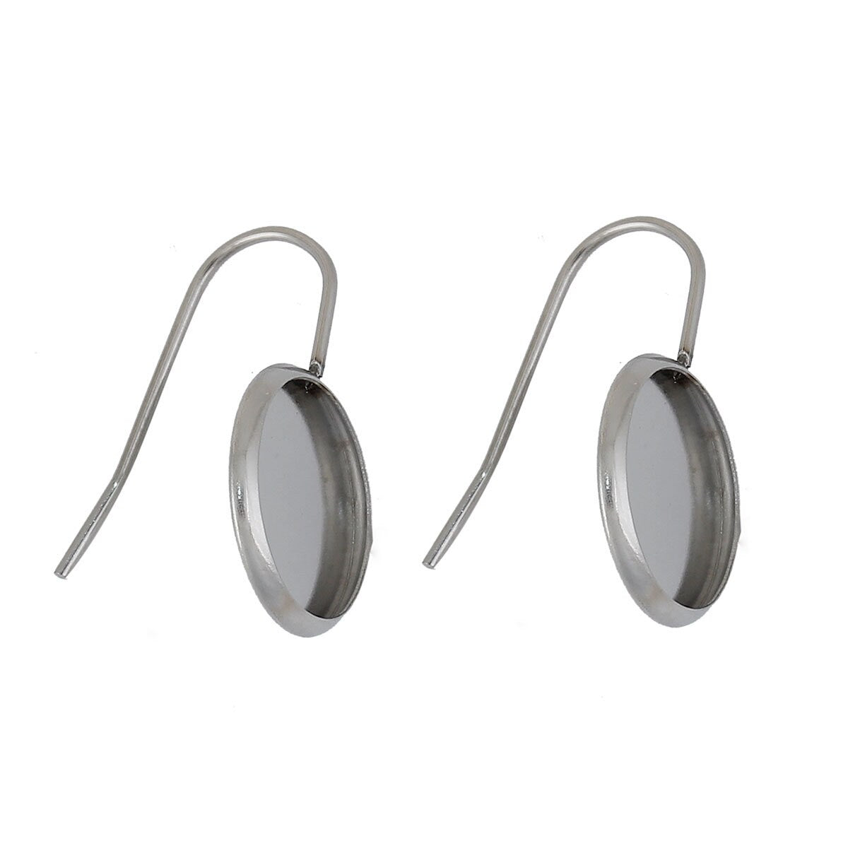 Stainless Steel Earrings | Cabochon Setting Earrings | Fits 12mm Cabochon | Earring Findings Pack of 10