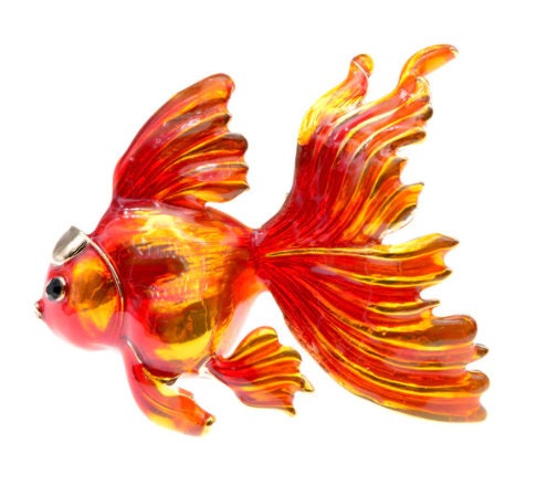 Goldfish Brooch | Fish Brooch | Goldfish Jewelry | Pisces Jewelry | Gift for Goldfish Collector | Goldfish Gift | Goldfish Pin