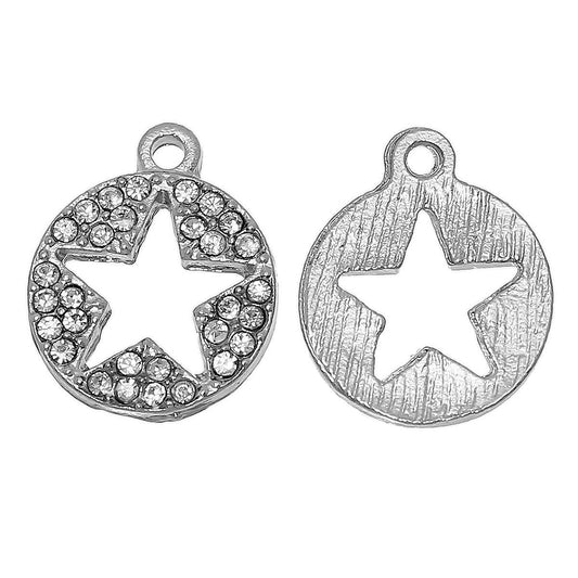 Cut out Star Charm | Shining Star Charm | Rhinestone Star Charm | Success Charm | Success Gift | Congratulations Gift