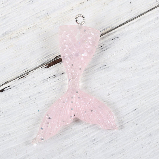 Pink Mermaid Tail Pendant | Mermaid Pendant | Mermaid Jewelry