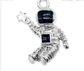 Silver Astronaut Pendant | Astronaut Charm | Space Exploration Jewelry | NASA Jewelry | Space Man Jewelry