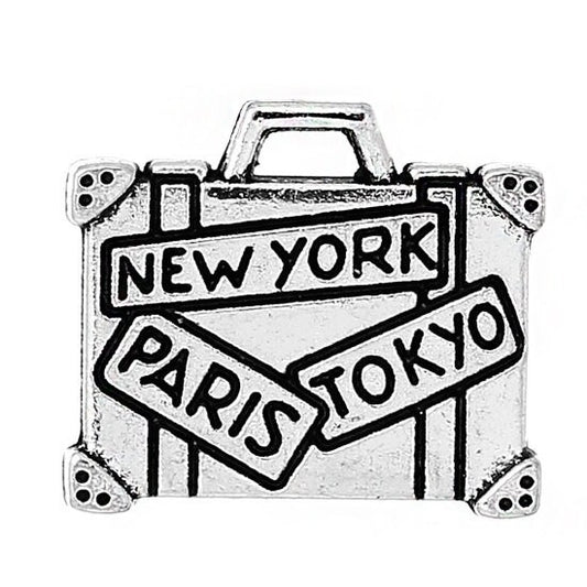 Travel Luggage Charm | Travel Stickers | Travel Jewelry | Travel Charm | Paris Charm | New York Charm