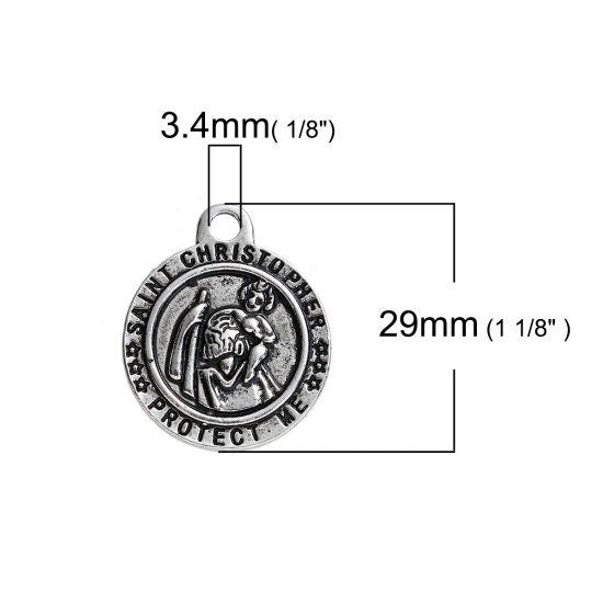 Saint Christopher Charm | Travel Charm | Travel Jewelry | Religious Charm | Patron Saint of Travelers