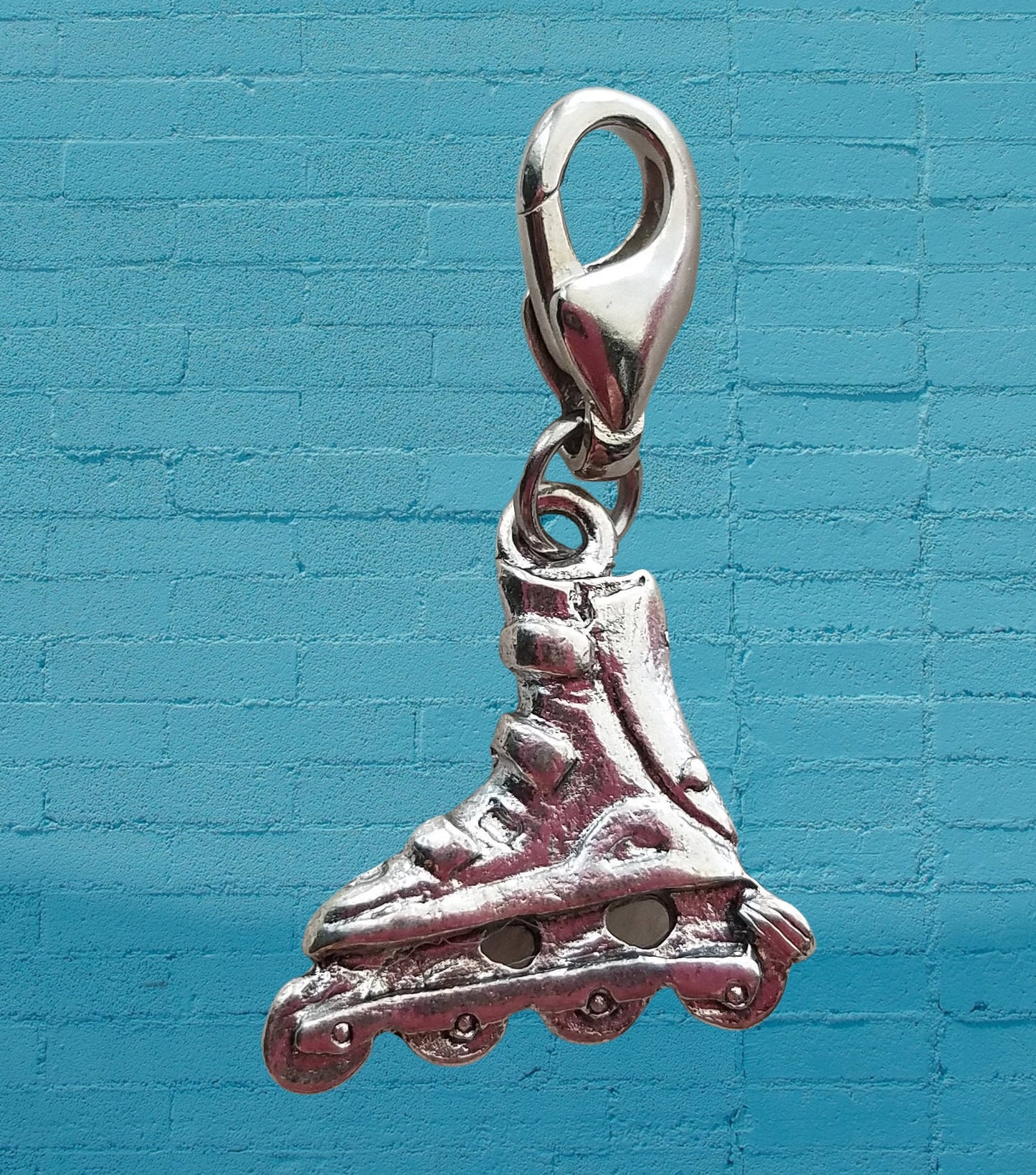 Rollerblade Charm | Skating Charm | Sterling Silver Plated Pewter | Gift for Skater | Skater Gift | Rollerblade Gift