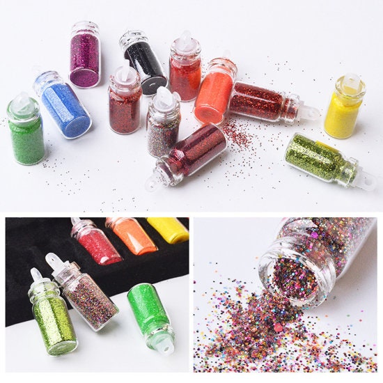 Nail Art Sequins | Nail Art Glitter | Nail Art Decoration Set | Mixed Media Art Supplies | Nail Art Decorating Kit | Scrapbooking Kit