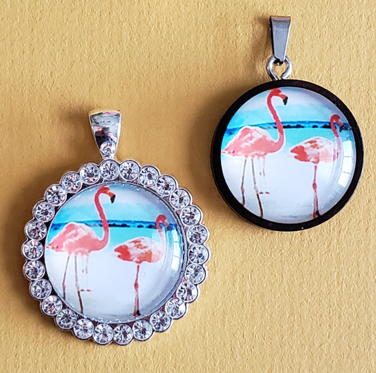 Flamingo Pendant | Flamingo Necklace | Flamingo Jewelry | Gift for Flamingo Collector | Gift for Sister | Gift for Mom | Gift for Friend