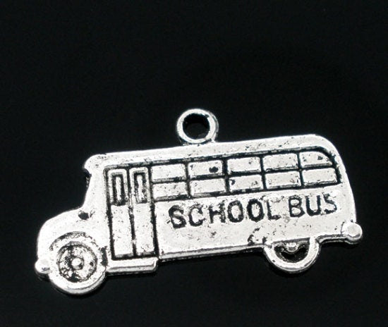 School Bus Charm | Gift for Bus Driver | Bus Driver Gift | Teacher Gift | Back to School | Jewelry Supply