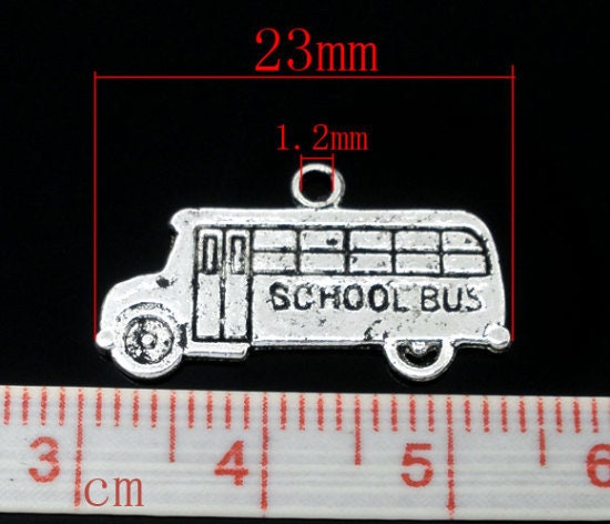 School Bus Charm | Gift for Bus Driver | Bus Driver Gift | Teacher Gift | Back to School | Jewelry Supply