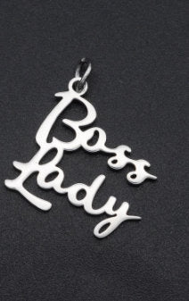 Boss Lady Charm | Boss Lady Pendant | Boss Lady Jewelry | Gift for Boss | Gift for Best Friend | Jewelry Supply | Gift for Crafter