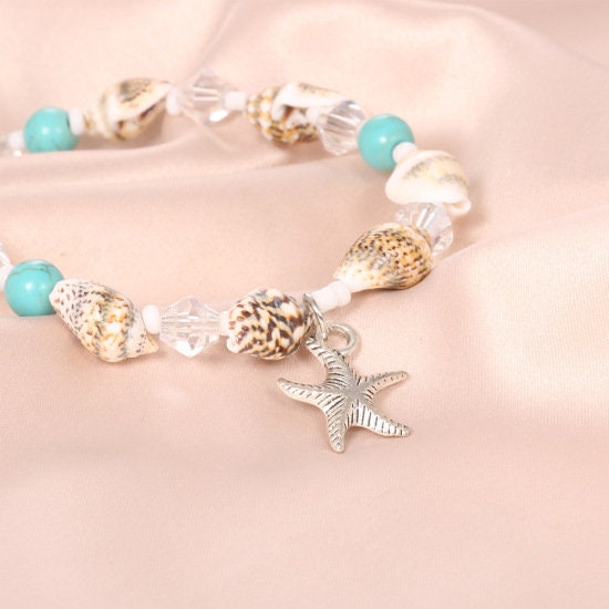 Starfish Anklet | Starfish Ankle Bracelet | Starfish Jewelry | Tropical Jewelry | Beach Jewelry | Shell Jewelry