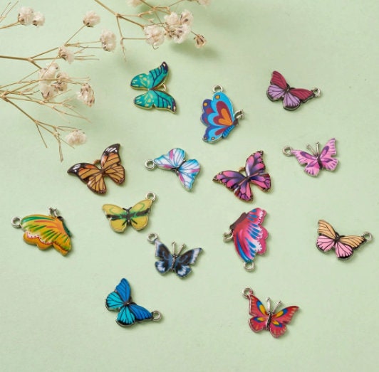 Butterfly Charms | Pack of 60 | Butterflies | Jewelry Supply | Jewelry Charms | Bulk Wholesale Charms