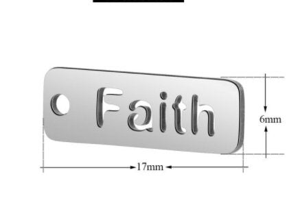 Faith Charm | Faith Tag Charm | Have Faith Charm | Confidence Charm | Jewelry Supply | Gift for Crafter