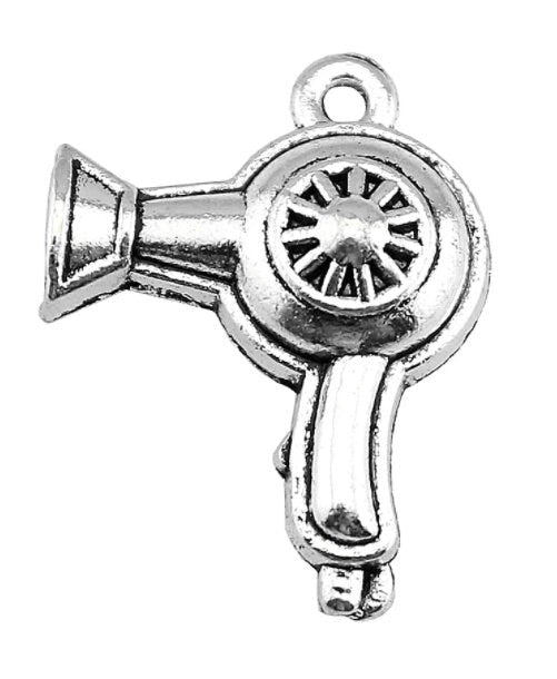 Blow Dryer Charm | Hair Dryer Charm | Stylist Charm | Hair Dresser Gift | Size:  26mm x 20mm | ONE Charm