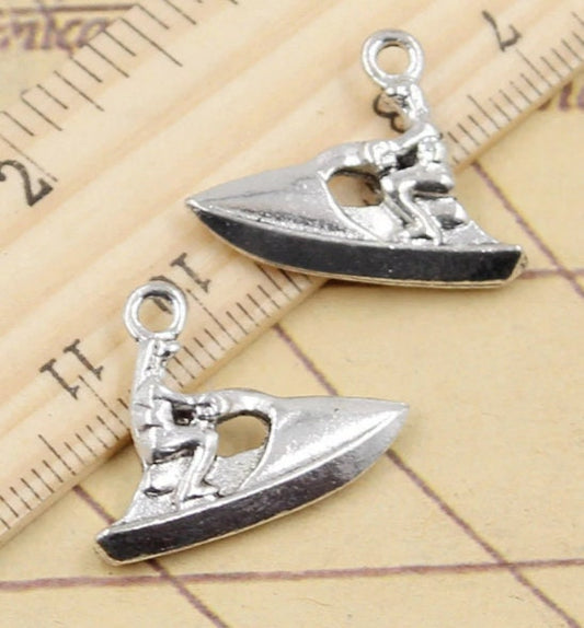 Jet Ski Charm | Wave Runner Charm | Boating Jewelry | Size: 18mm x 24mm