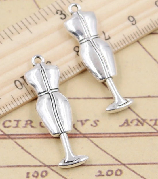 Sewing Mannequin Charm | Seamstress Gift | Sewing Charm | Dressmaker Charm | Size:  38mm x 11mm | ONE CHARM