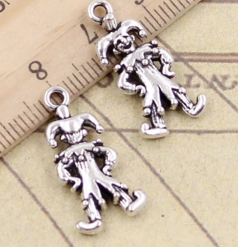 Clown Charm | Jester Charm | Jester Jewelry | Size:  25mm x 12mm