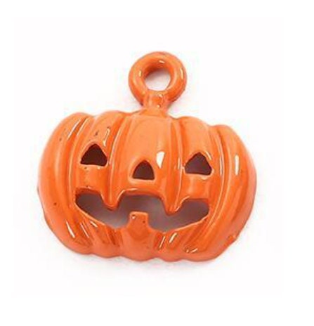 Cute Jackolantern Charm | Cute Halloween Pumpkin Jewelry Charm | Carved Pumpkin Charm | Halloween Jewelry Supply