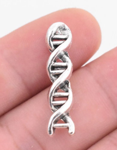 DNA Charm #2  | DNA Pendant | DNA Strand Jewelry | Science Charm | Biology Charm | Size:  29mm in length