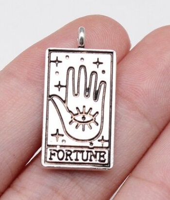 Tarot Card Charms | Fortune | The Sun | The Moon | The Star | The World | Size:  26mm x 13mm