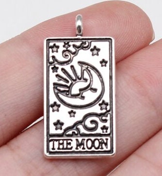 Tarot Card Charms | Fortune | The Sun | The Moon | The Star | The World | Size:  26mm x 13mm