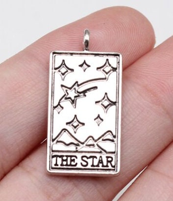 Tarot Card Charms | Fortune | The Sun | The Moon | The Star | The World | Size:  26mm x 13mm