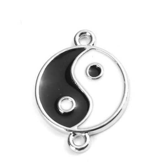 Yin Yang Connectors | Buddhist Connectors | Buddha Charm | Zen Connectors | Jewelry Supply | Craft Supply | Pack of Ten (10) Connectors