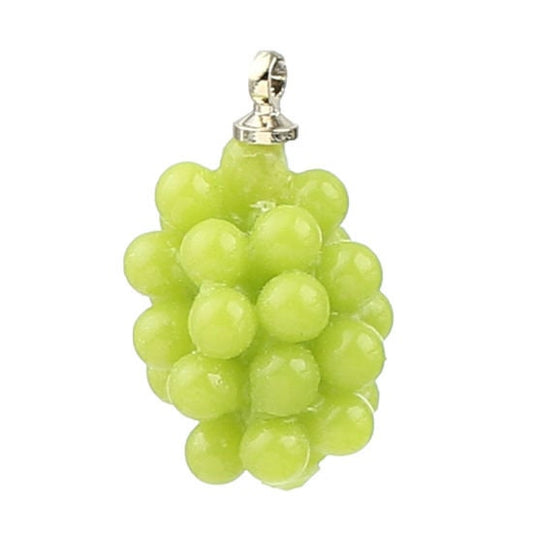 Green Grapes Charms | Wine Charm  | Wine Jewelry | Fruit Jewelry | Fruit Charm | Food Charm | Food Jewelry | Gift for Wine Lover | Pack of 5