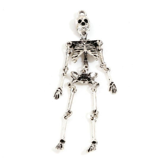 Large Human Skeleton Charm | Bone Charm | Halloween Charm | Cadaver Charm | Doctor Gift | Radiologist Gift