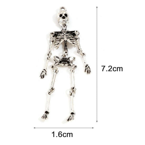 Large Human Skeleton Charm | Bone Charm | Halloween Charm | Cadaver Charm | Doctor Gift | Radiologist Gift