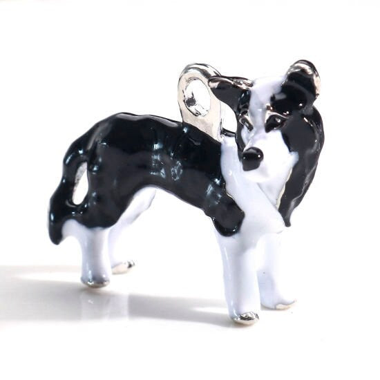 Black and White Dog Charm | Border Collie Charm | Rescue Dog Charm | Gift for Rescue Mom | Rescue Mom Gift