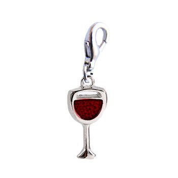 Red Wine Charms | Wine Charms | Wine Glass Charms | Clip On Charms | Pack of 5 Charms