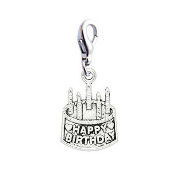 Happy Birthday Cake Charms | Birthday Jewelry | Gift for Birthday | Birthday Party Favor | Pack of 10 Charms